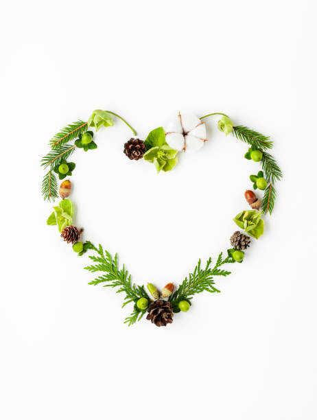 istock Christmas composition in shape of heart 1277012573