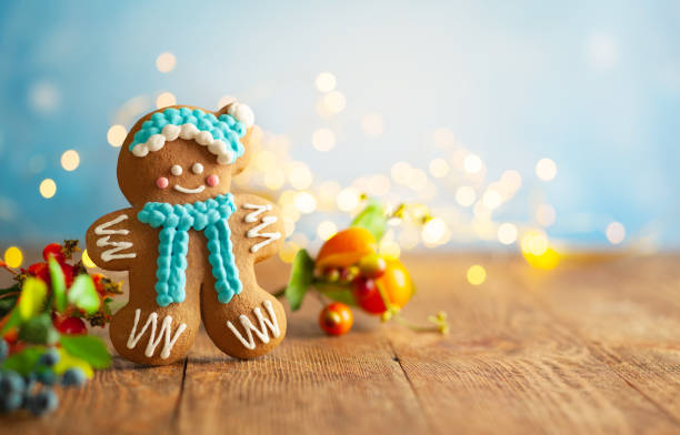 istock Christmas gingerbread cookies with Christmas decorations 1277012597