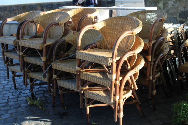 istock Wooden chairs of old style 1277013313
