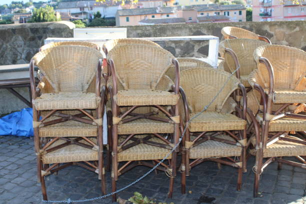 istock Wooden chairs of old style 1277013468