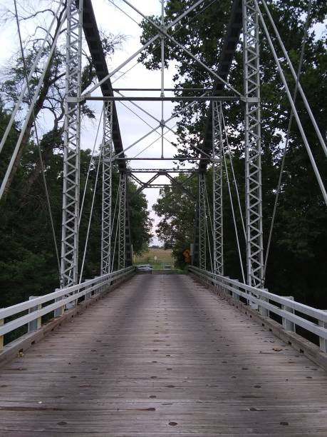 istock Wooden bridge with metal frame 1277015962