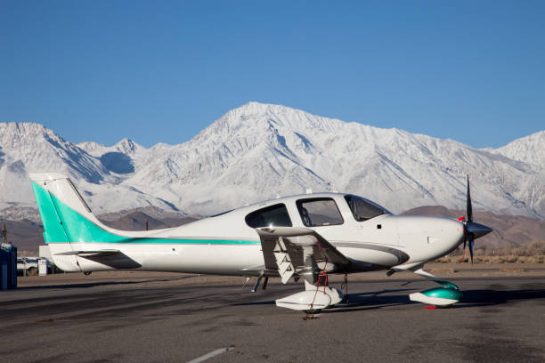 istock Luxury Private Airplane, Cirus SR 22 practicing takeoffs and landings. 1277020348