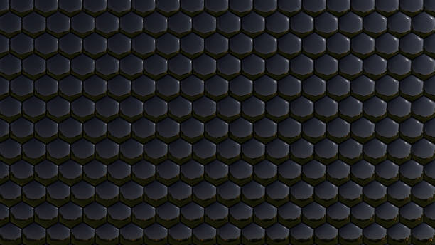 istock Geometric black background from honeycomb 1277027594