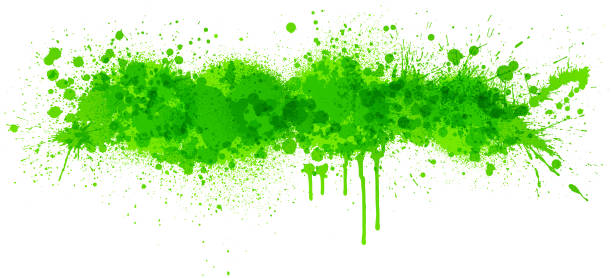 зеленая краска всплеск - lime juice illustrations stock illustrations