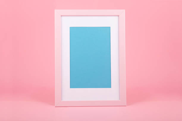 istock Pink wooden picture frame 1277029570