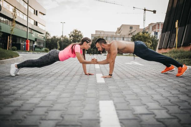 istock Sporty couple 1277030773