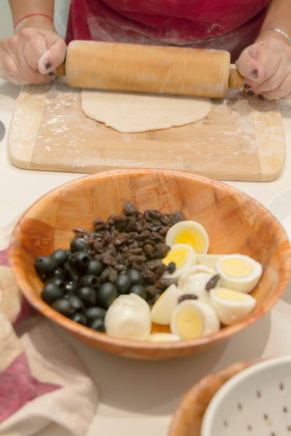 vintage  tea  party  celebrating  St Davids day  with vintage team party flags and  welsh cakes