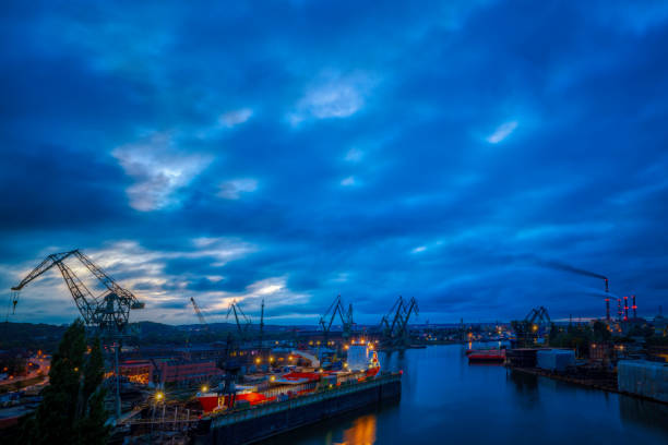 istock Gdansk Shipyard by night (HDRi) 1277037117