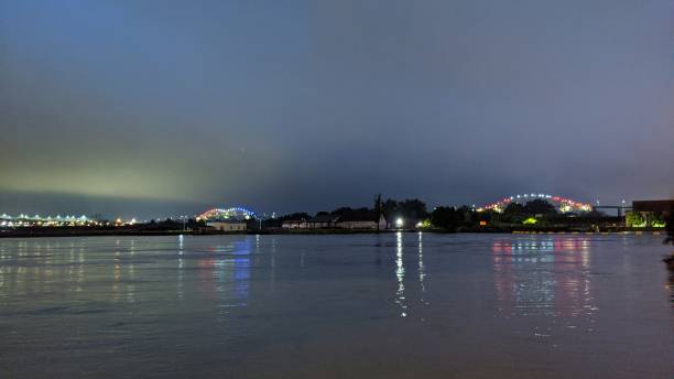 istock Sault Ste.Marie International Bridge illuminated (ph1) 1277039424
