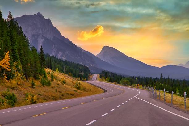 istock Scenic Road Through An Autumn Mountain Park 1277042716