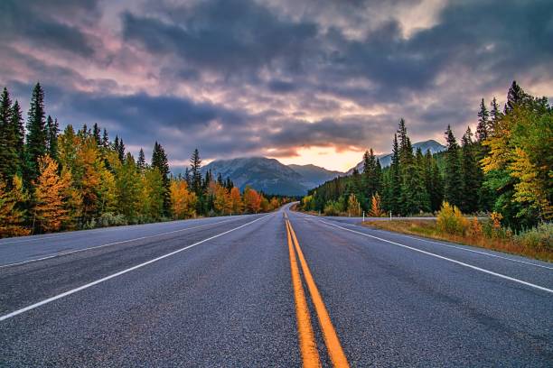 istock Scenic Road Through An Autumn Mountain Park 1277042911