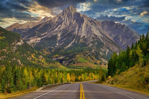 istock Scenic Road Through An Autumn Mountain Park 1277043727