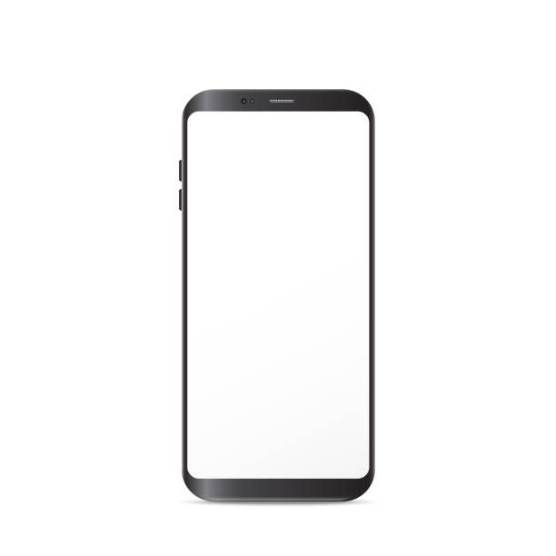 ilustraciones, imágenes clip art, dibujos animados e iconos de stock de ilustración vectorial de teléfono inteligente de nueva generación aislada sobre fondo blanco. - smart phone