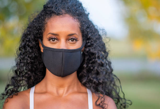 istock African American woman wearing protective face mask 1277055258