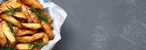 istock Homemade baked potato fries 1277060749