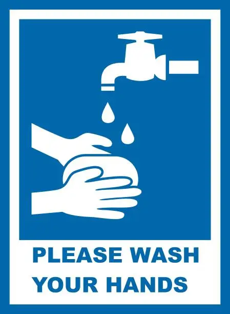 Vector illustration of wash your hands, banner, eps.