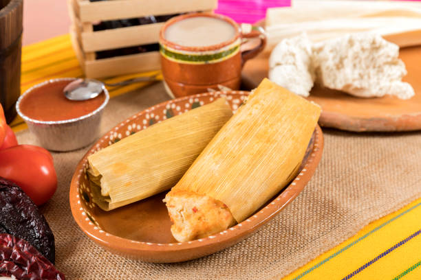 istock Typical Mexican food dishes with sauces on colorful table. 1277065439