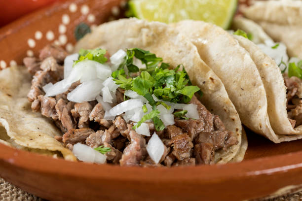 istock Typical Mexican food dishes with sauces on colorful table. 1277065444