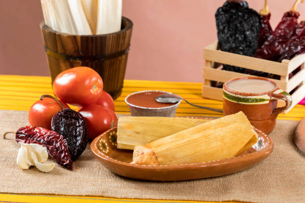 istock Typical Mexican food dishes with sauces on colorful table. 1277065625
