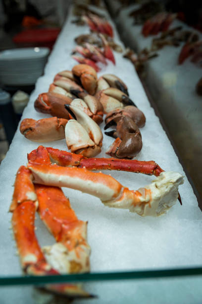 istock seafood on ice base in restaurant. 1277066160