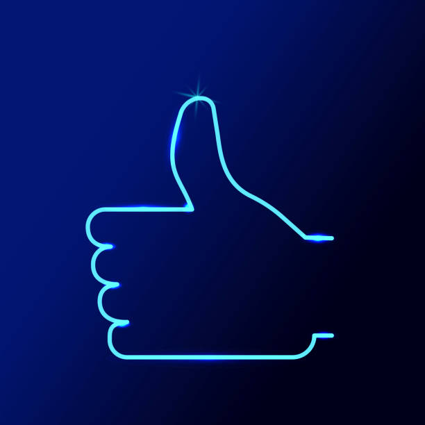 istock Blue like. Thumb up. Seal of approval. Sign from a social network. Vector illustration. Stock image. 1277068433