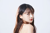 アジアの若手女性の美人概念の肖像