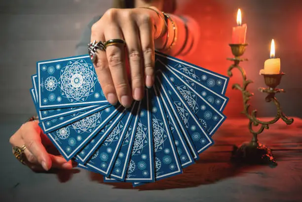 Photo of Tarot cards.