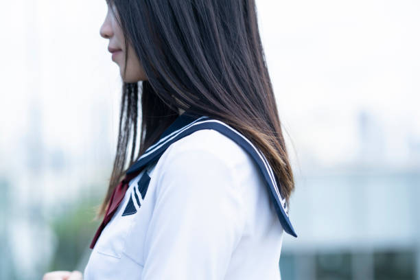 female high school student taken so that the face was not clearly visible