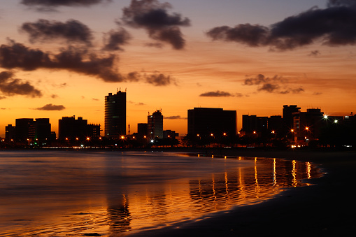 Taken after sunset at Avenue Beach in Maceio City, Alagoas, Brazil