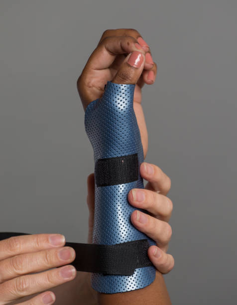 istock A close up of a hand getting a hand brace on 1277073958