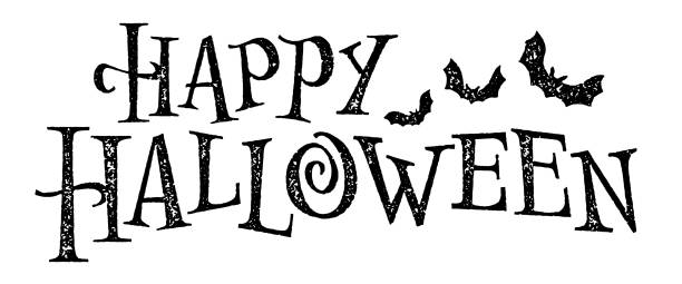 счастливый хэллоуин штамп - halloween stock illustrations