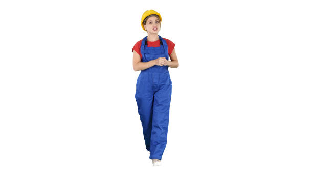 istock A woman construction worker talking to camera in confident way o 1277076314
