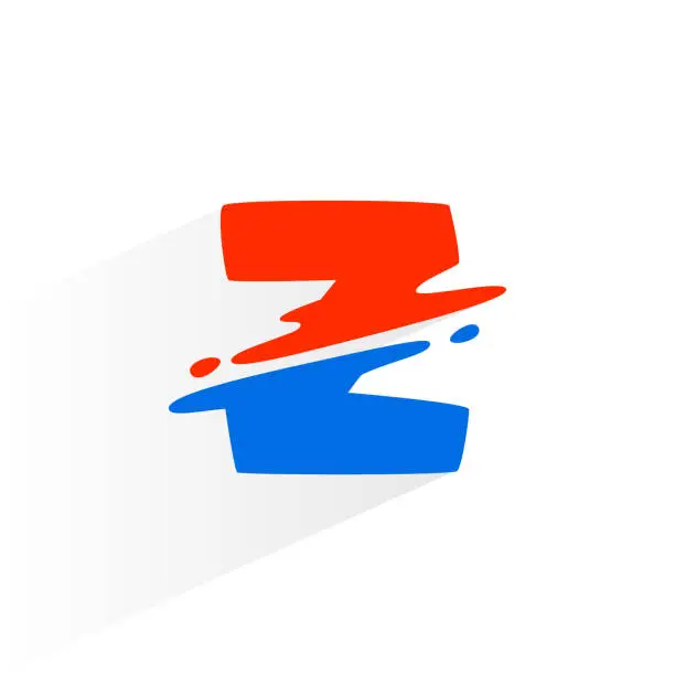Vector illustration of Letter Z fast speed logo.