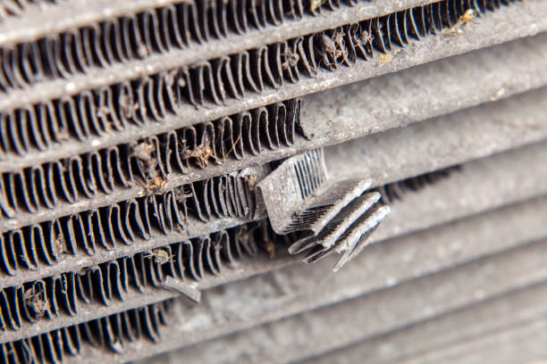 istock Leaky dusty car radiator close up 1277086441