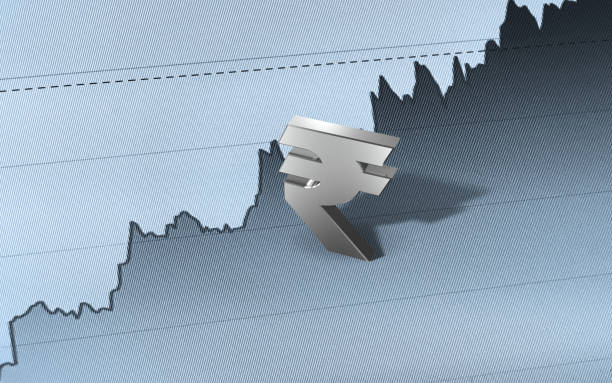 Indian rupee symbol financial graph Indian rupee symbol financial graph rupee coin stock pictures, royalty-free photos & images