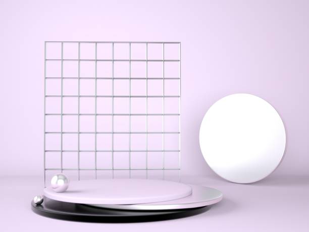 istock Product podium on pastel background 3d. Abstract minimal geometry concept. Studio stand platform theme. Exhibition and business marketing presentation stage. 1277089663
