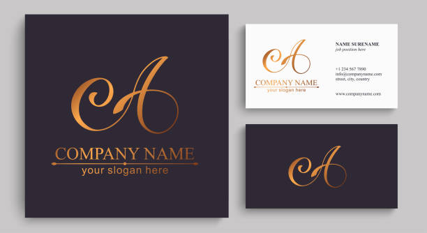 istock A letter monogram. Elegant luxury logo. Calligraphic style. Corporate identity and personal logo. Vector design. 1277094121