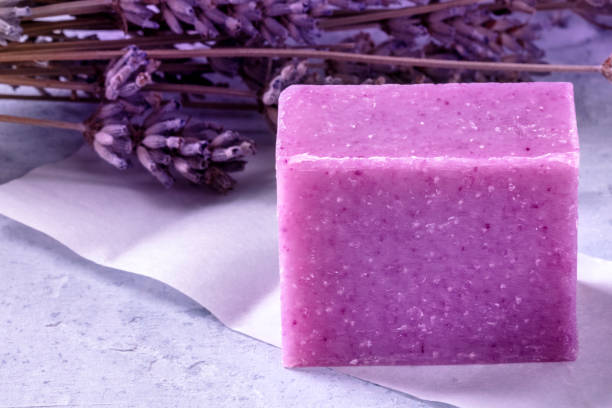 istock Lavender soap with dried lavender flowers 1277094219