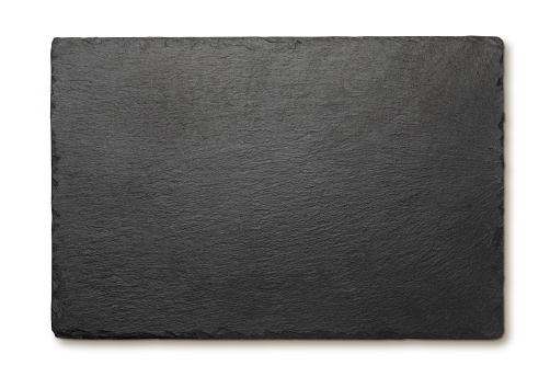 Black slate board with clipping path.