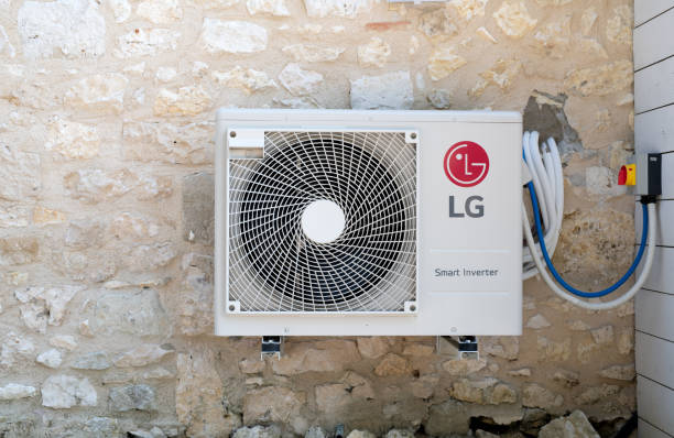 An LG smart inverter stock photo