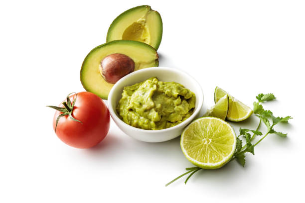 istock TexMex Food: Guacamole and Ingredients Isolated on White Background 1277100751
