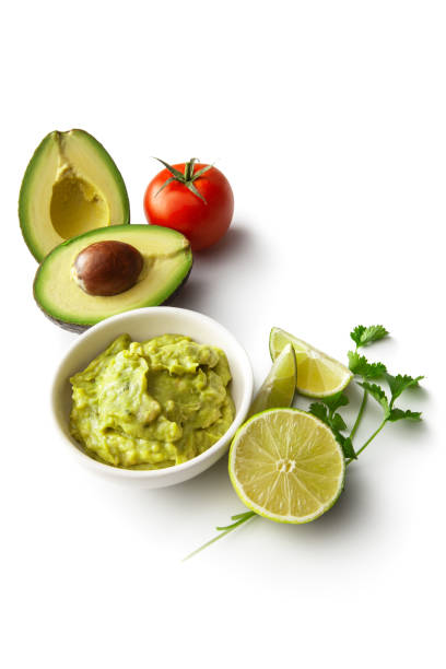 istock TexMex Food: Guacamole and Ingredients Isolated on White Background 1277100752
