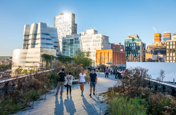 high line park manhattan nowy jork - chelsea new york zdjęcia i obrazy z banku zdjęć