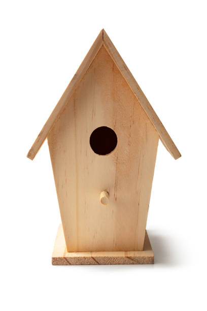 istock Gardening: Wooden Birdhouse Isolated on White Background 1277102224