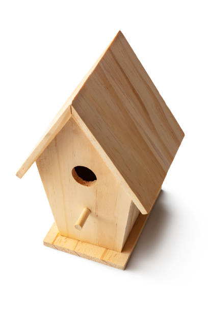 istock Gardening: Wooden Birdhouse Isolated on White Background 1277102225