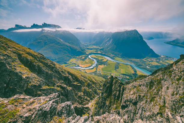 istock Aerial View Of Mountain Range Against Sky 1277102478