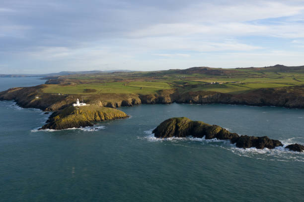 istock Aerial view of Strumble Head Lighthouse 1277104775