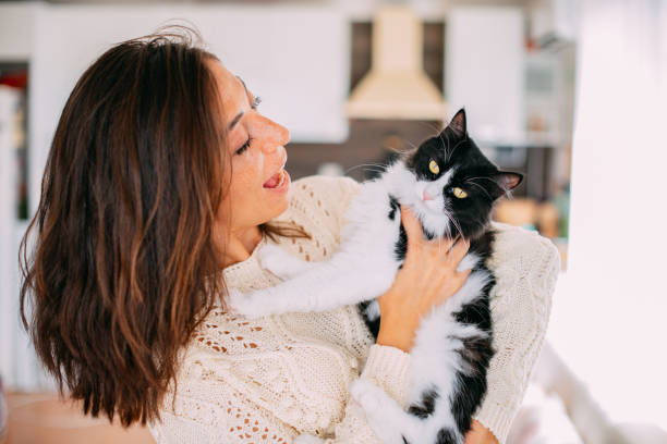 istock Cute Urban Woman Hugging Her Cat 1277104967