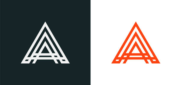 Creative Modern letter A logo Creative Modern letter A, triangle. Vector icon template letter a stock illustrations