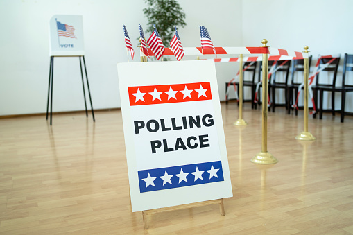Polling place at Election Day